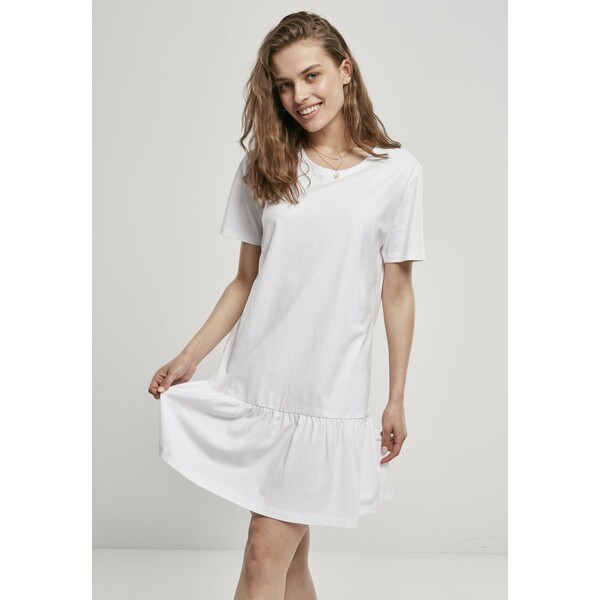 Urban Classics Sukienka z dżerseju white UR621C01V