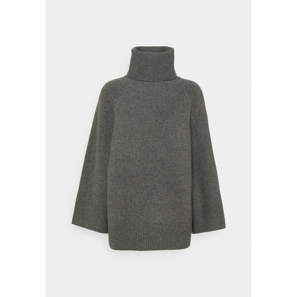 Theory TURTLE NECK AIRY Sweter grey melange T4021I00L