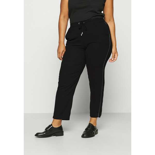 CAPSULE by Simply Be SIDE STRIPE Spodnie materiałowe black/grey CAS21A02B