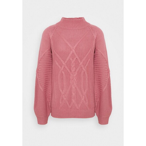 Dorothy Perkins Tall CABLE HIGH NECK JUMPER Sweter pink DOA21I01Z