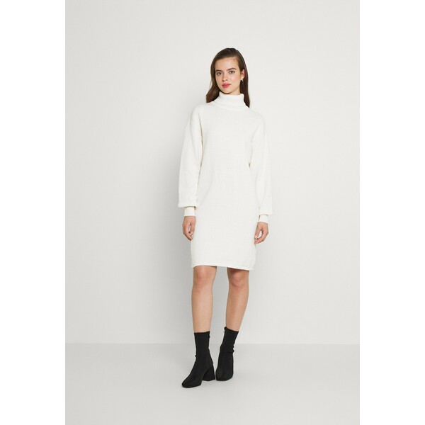 NU-IN ROLL NECK MINI DRESS Sukienka dzianinowa off-white NUF21C01A
