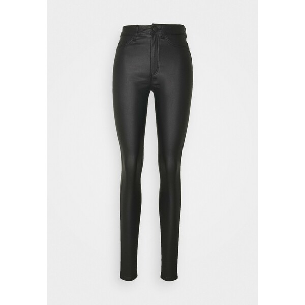 Noisy May Tall NMCALLIE COATED PANTS Spodnie materiałowe black NOB21A00Y