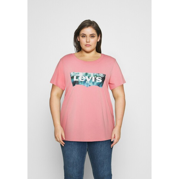 Levi's® Plus PERFECT TEE T-shirt z nadrukiem batwing photo fill peony L0M21D018