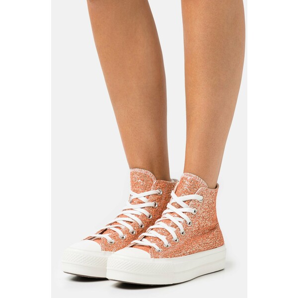 Converse CHUCK TAYLOR ALL STAR LIFT Sneakersy wysokie healing clay/light gold/vintage white CO411A1J4