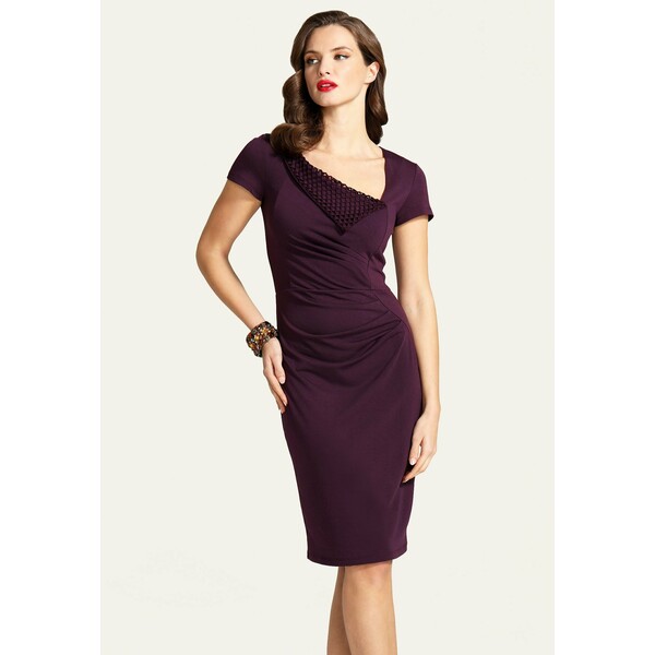 HotSquash Sukienka etui dark purple HOW21C020