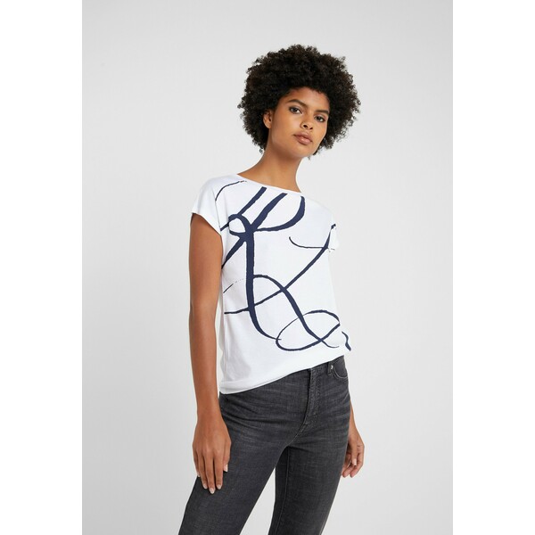Lauren Ralph Lauren UPTOWN T-shirt z nadrukiem white L4221D0CG