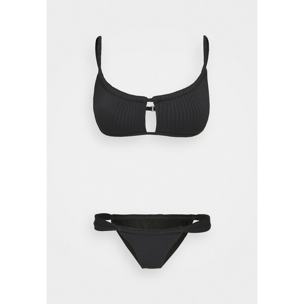 Cotton On Body GATHERED BRALETTE BRAZILIAN SET Bikini black C1R81L014