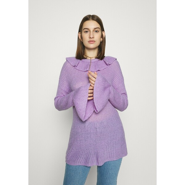Who What Wear RUFFLE Sweter lavender WHF21I005