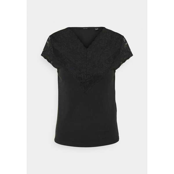 Vero Moda Petite VMPHINE CAP SLEEVE T-shirt z nadrukiem black VM021D02O-Q11