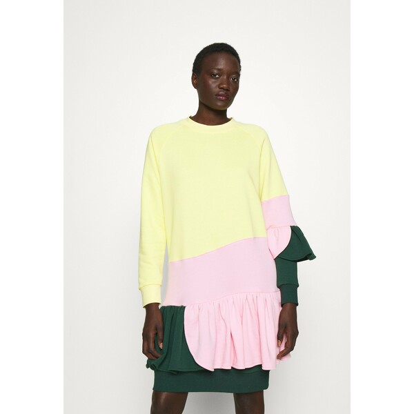 Ioana Ciolacu HARD CANDY DRESS Sukienka letnia green/pink/yellow IO021C001
