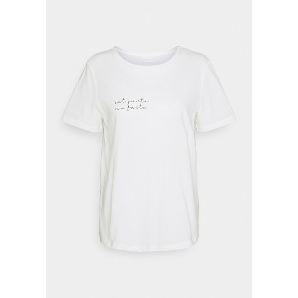 Vila VIPASTA T-shirt z nadrukiem snow white V1021D0YS