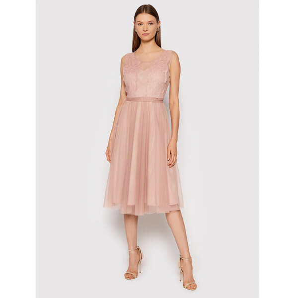 Rinascimento Sukienka koktajlowa CFC0104679003 Różowy Regular Fit