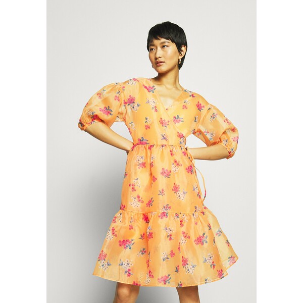 Who What Wear WRAP DRESS Sukienka letnia blossom orange WHF21C019