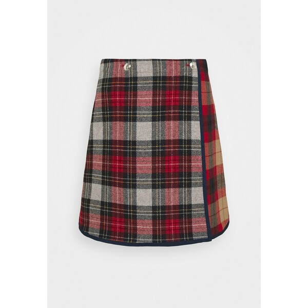 Tommy Hilfiger ICON CHECK SKIRT Spódnica trapezowa red TO121B065