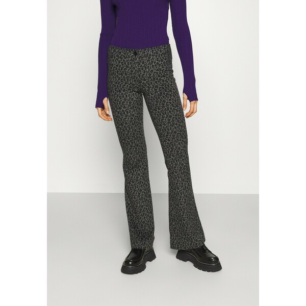 Diane von Furstenberg DEANNE PANTS Spodnie materiałowe grey leopard DF221A00W