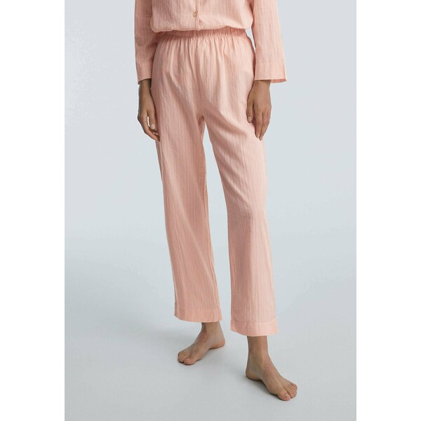 OYSHO TEXTURED STRIPE Spodnie od piżamy light pink OY181O0WC