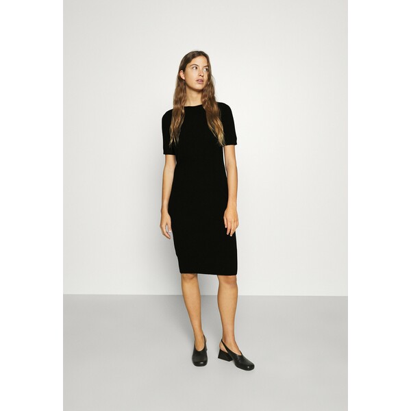 Club Monaco CASH TEE DRESS Sukienka dzianinowa black C0K21C06P