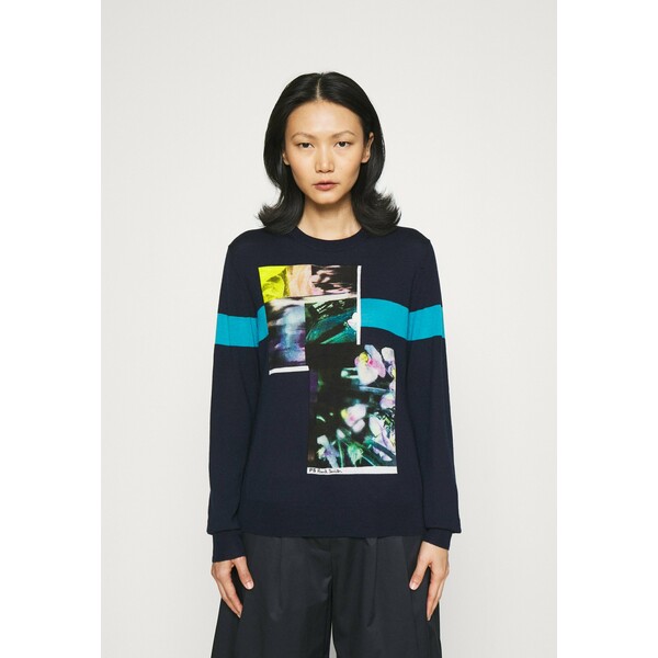 PS Paul Smith CREW NECK Sweter blue PS721I025