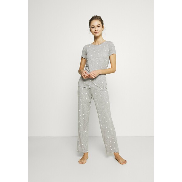 Marks & Spencer London PRINT SET Piżama grey mix QM481P04Q