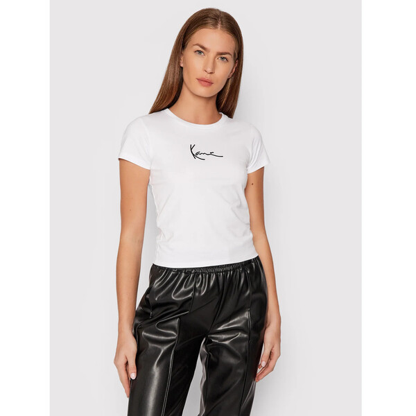 Karl Kani T-Shirt Small Signature 6138529 Biały Regular Fit