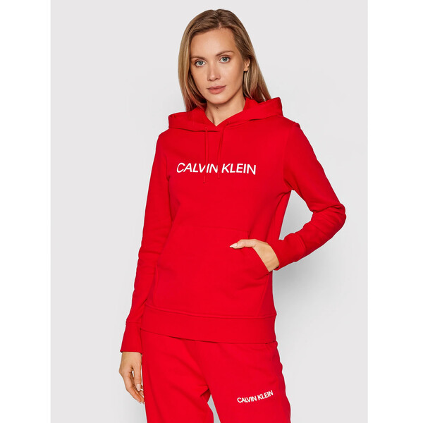 Calvin Klein Performance Bluza 00GWF1W311 Czerwony Regular Fit