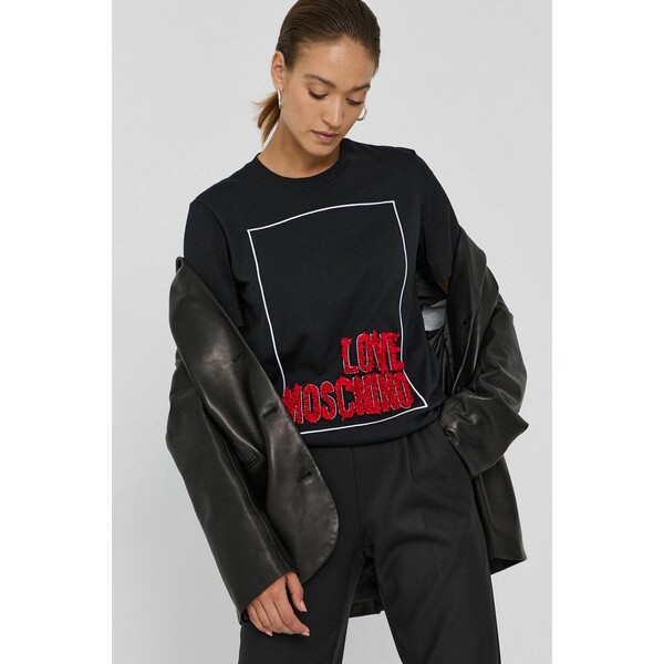 Love Moschino T-shirt bawełniany W.4.H06.14.M.3517