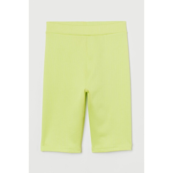 H&M Krótkie legginsy 0972806001 Neonowożółty
