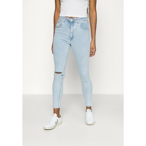 Cotton On HIGH RISE CROPPED Jeansy Skinny Fit addis blue C1Q21N001
