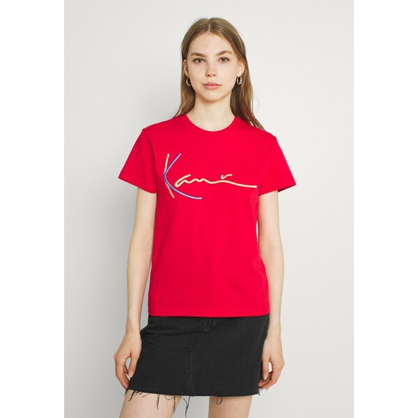 Karl Kani SIGNATURE TEE T-shirt z nadrukiem red KK121D03X