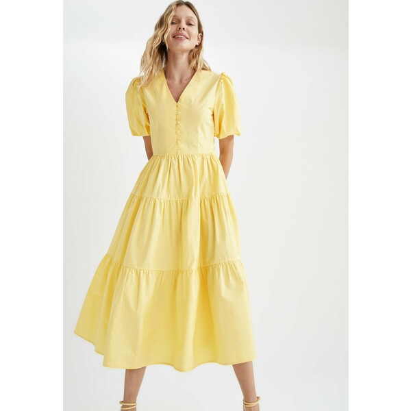 DeFacto TIERED Sukienka letnia yellow DEZ21C0G6