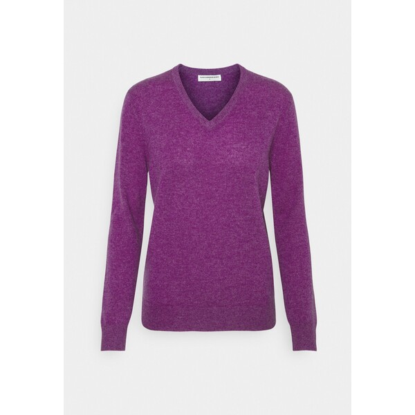 pure cashmere V NECK Sweter alice purple PUG21I002