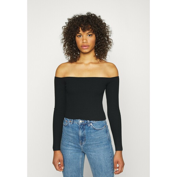 Missguided Tall SQUARE NECK CROPPED JUMPER Sweter black MIG21I01S