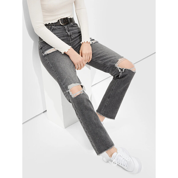 American Eagle Jeansy 043-3437-3176 Szary Relaxed Fit