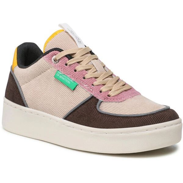 United Colors Of Benetton Sneakersy Dunk Mx Corduroy BTW124224 Beżowy