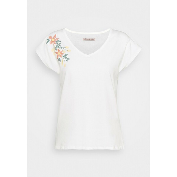 Anna Field T-shirt z nadrukiem white AN621D0Z1