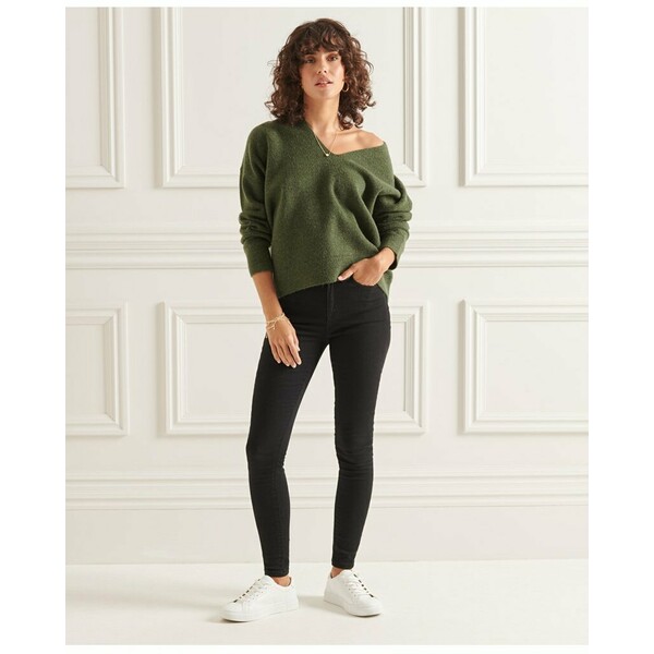 Superdry STUDIOS SLOUCH Sweter thyme SU221J1M4
