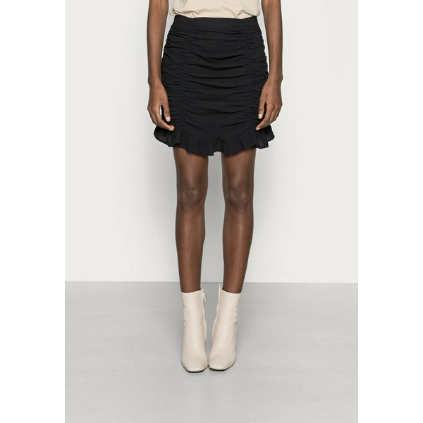 Missguided Tall COORD RUCHED SKIRT LOOK Spódnica mini black MIG21B03C