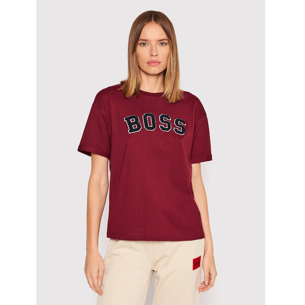 Boss T-Shirt C_Evarsy 50457984 Bordowy Regular Fit
