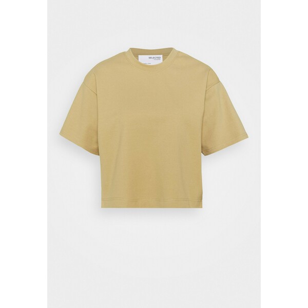 Selected Femme SLFFRAME O-NECK CROP TEE T-shirt basic kelp SE521D0GT
