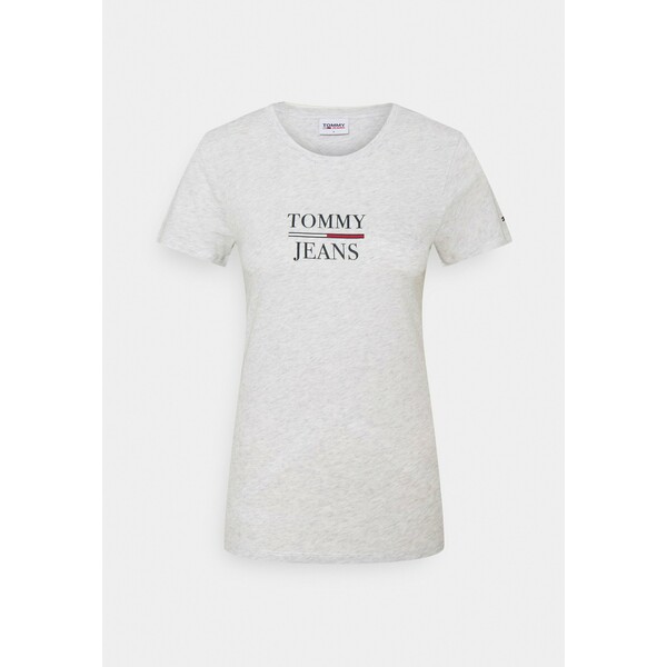 Tommy Jeans ESSENTIAL T-shirt z nadrukiem silver grey TOB21D0CD