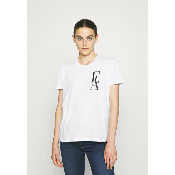 Emporio Armani T-shirt z nadrukiem white EA821D01D