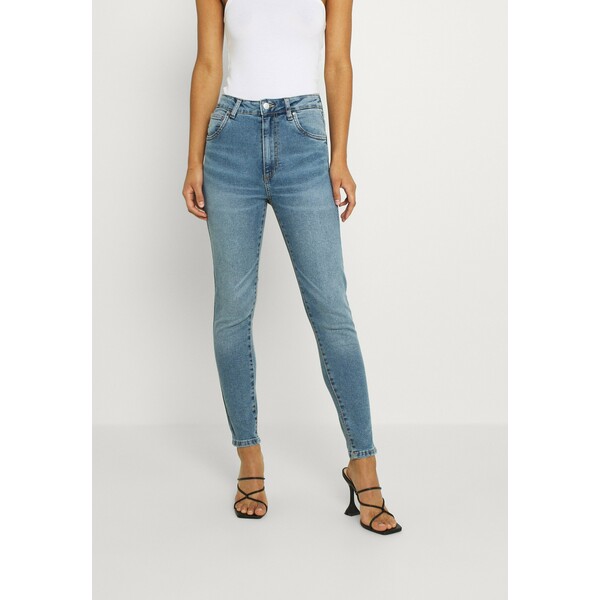 Cotton On HIGH RISE CROPPED Jeansy Skinny Fit brunswick blue C1Q21N001