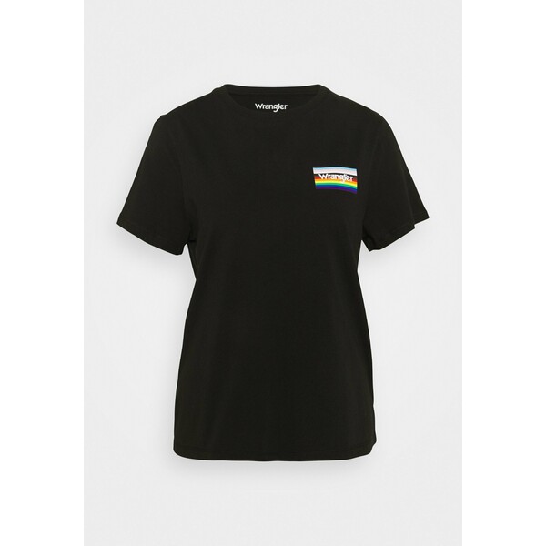 Wrangler PRIDE TEE T-shirt z nadrukiem black WR121D053