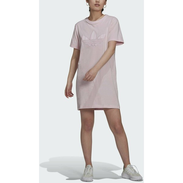 adidas Originals ORIGINALS TREFOIL MOMENTS DRESS LOOSE Sukienka z dżerseju pink AD121C08A