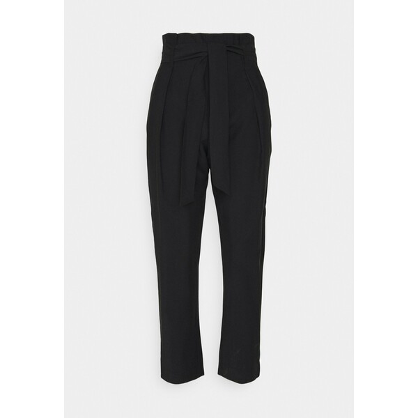 Lindex KAYO PAPERWAIST WITH BELT Spodnie materiałowe black L2E21A010
