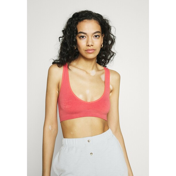 Out From Under for Urban Outfitters IMOGEN SQUARE NECK SEAMLESS BRALETTE Biustonosz bustier red OU481A001