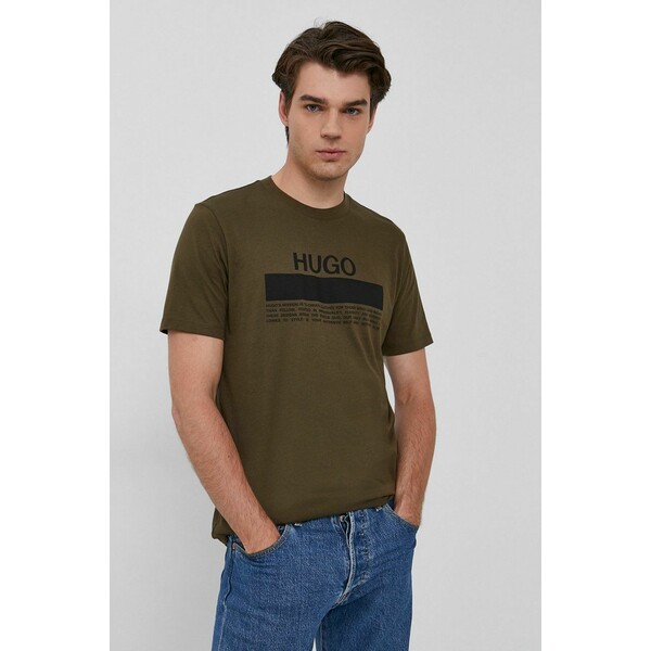 Hugo T-shirt bawełniany 50457125