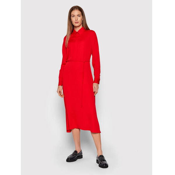 Calvin Klein Sukienka koszulowa K20K203225 Czerwony Regular Fit