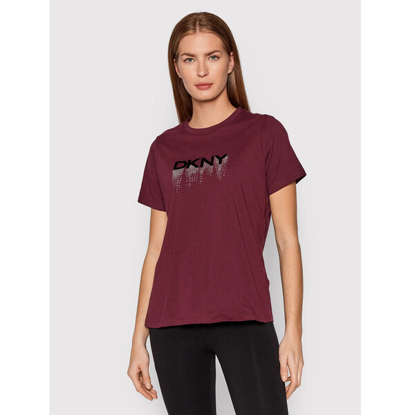 DKNY Sport T-Shirt DP1T8273 Bordowy Relaxed Fit