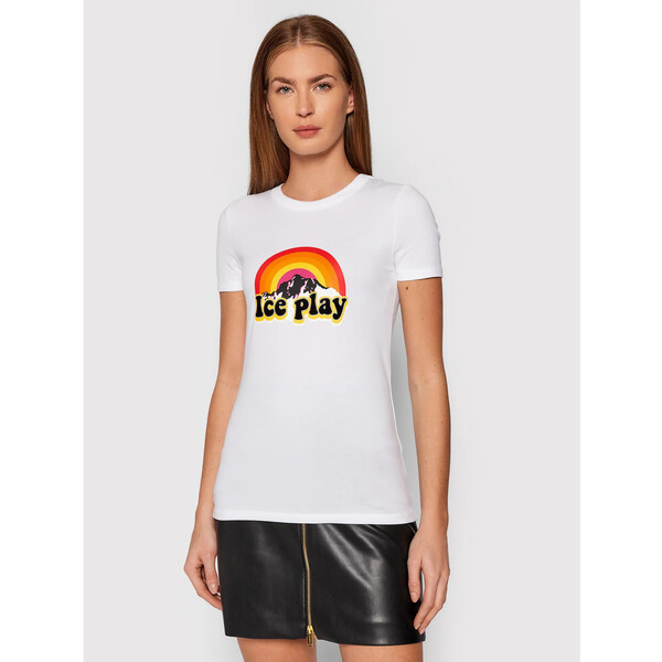 Ice Play T-Shirt 21I U2M0 F091 P410 1101 Biały Regular Fit